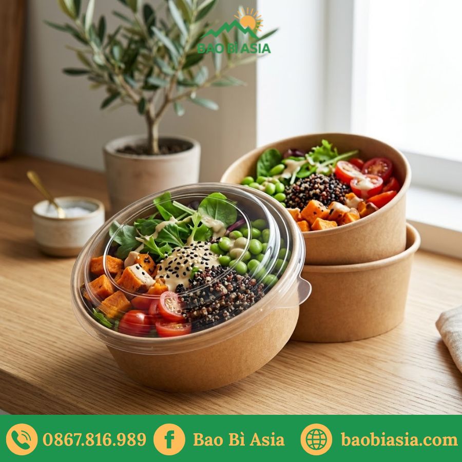 HTA1 - Tô Giấy Kraft Salad Cao Cấp
