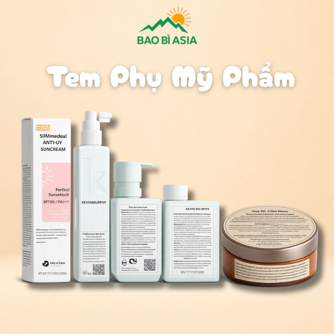 In tem phụ mỹ phẩm tại Bao Bì Asia