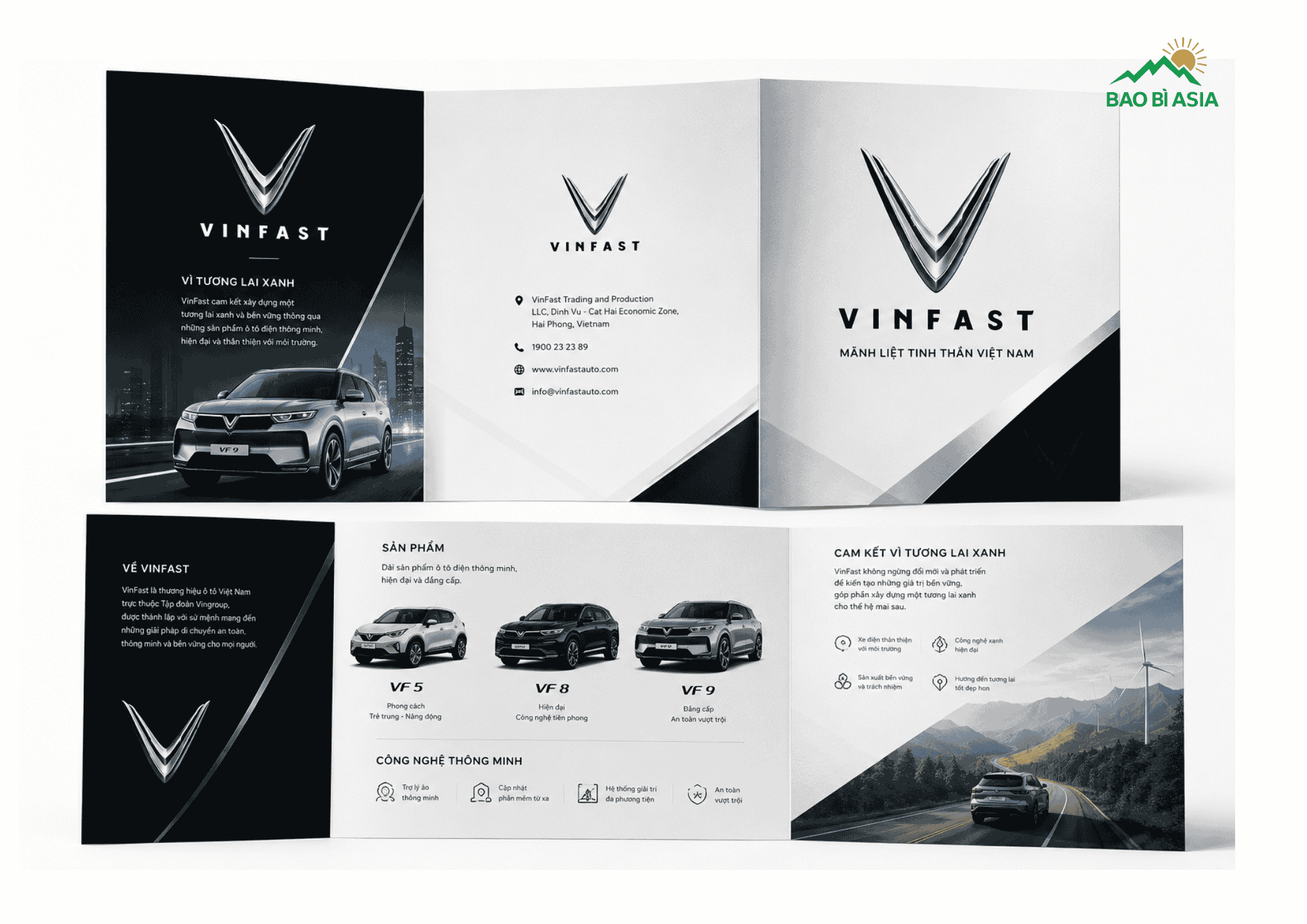 Brochure in logo