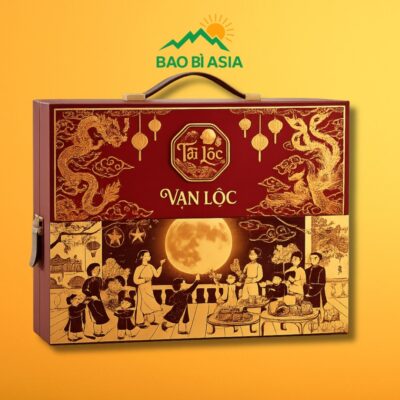 HBTT42 Hộp bánh trung thu Vạn Lộc Đoàn Viên 4 bánh