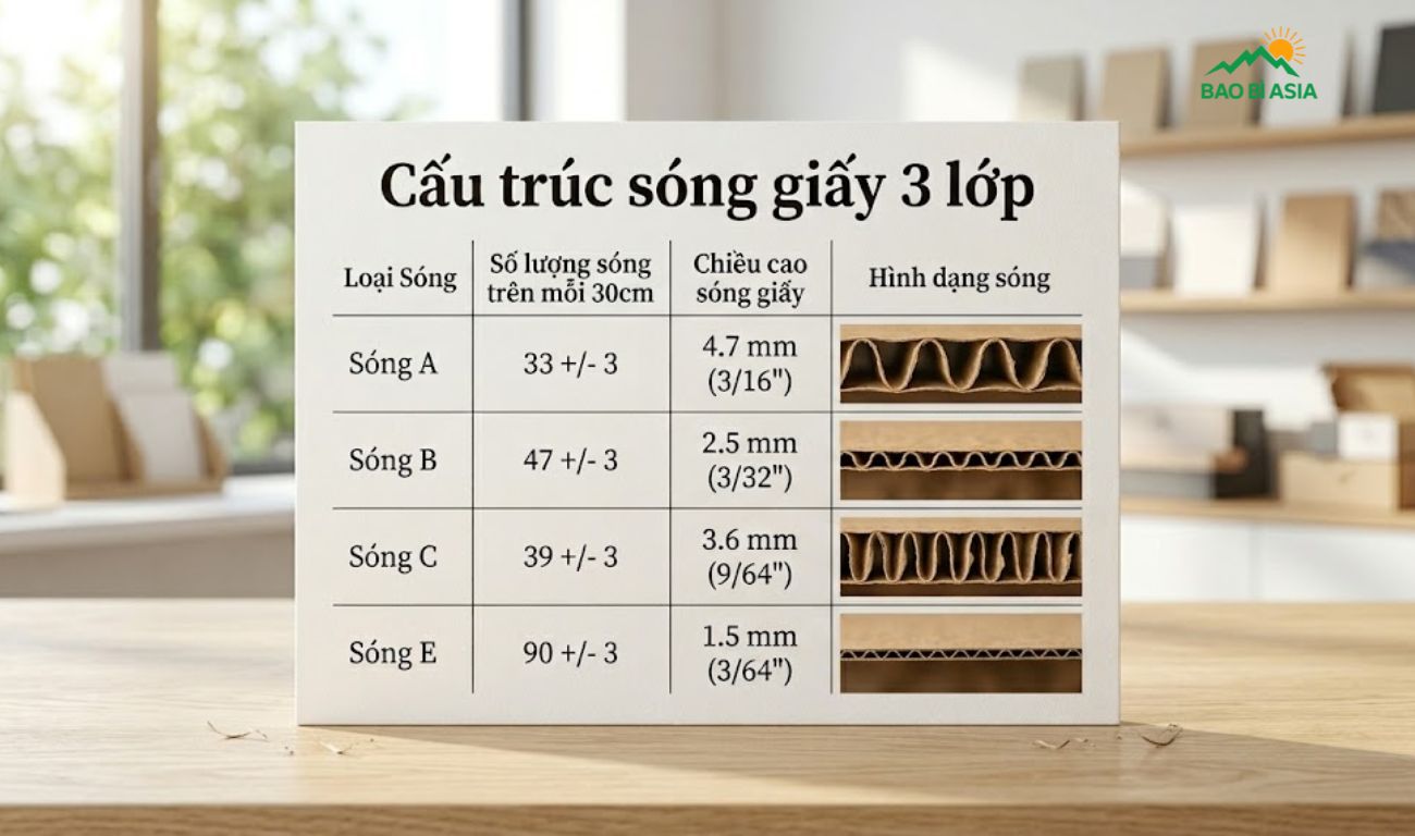 Phân loại theo cấu trúc sóng giấy