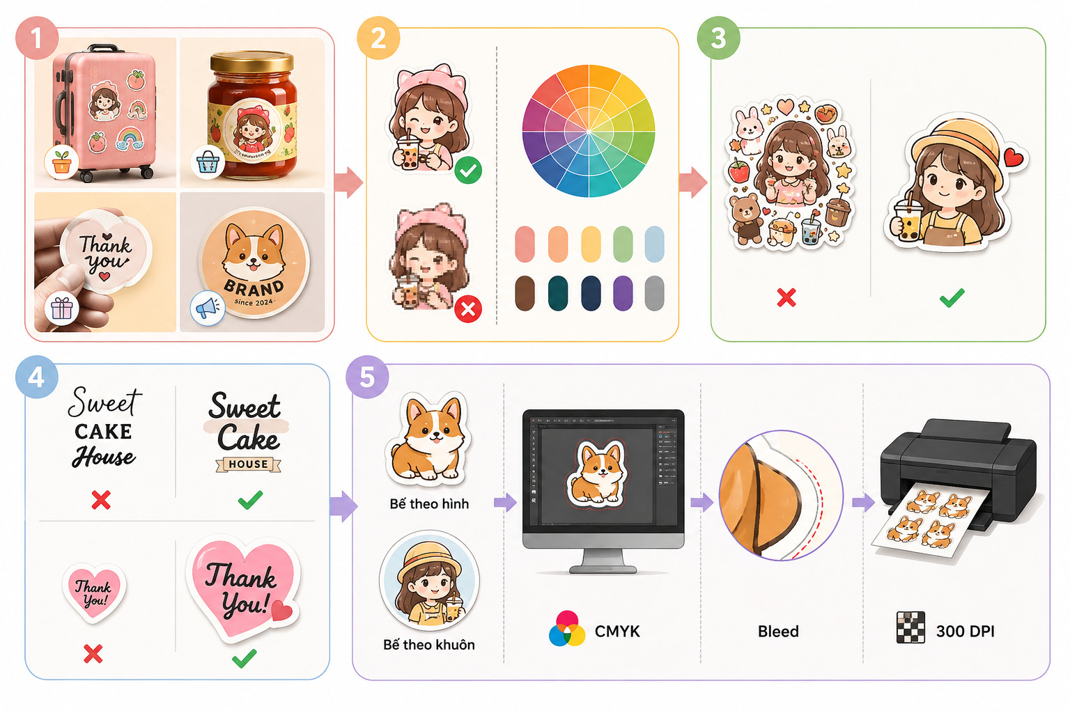 Cách thiết kế sticker đẹp