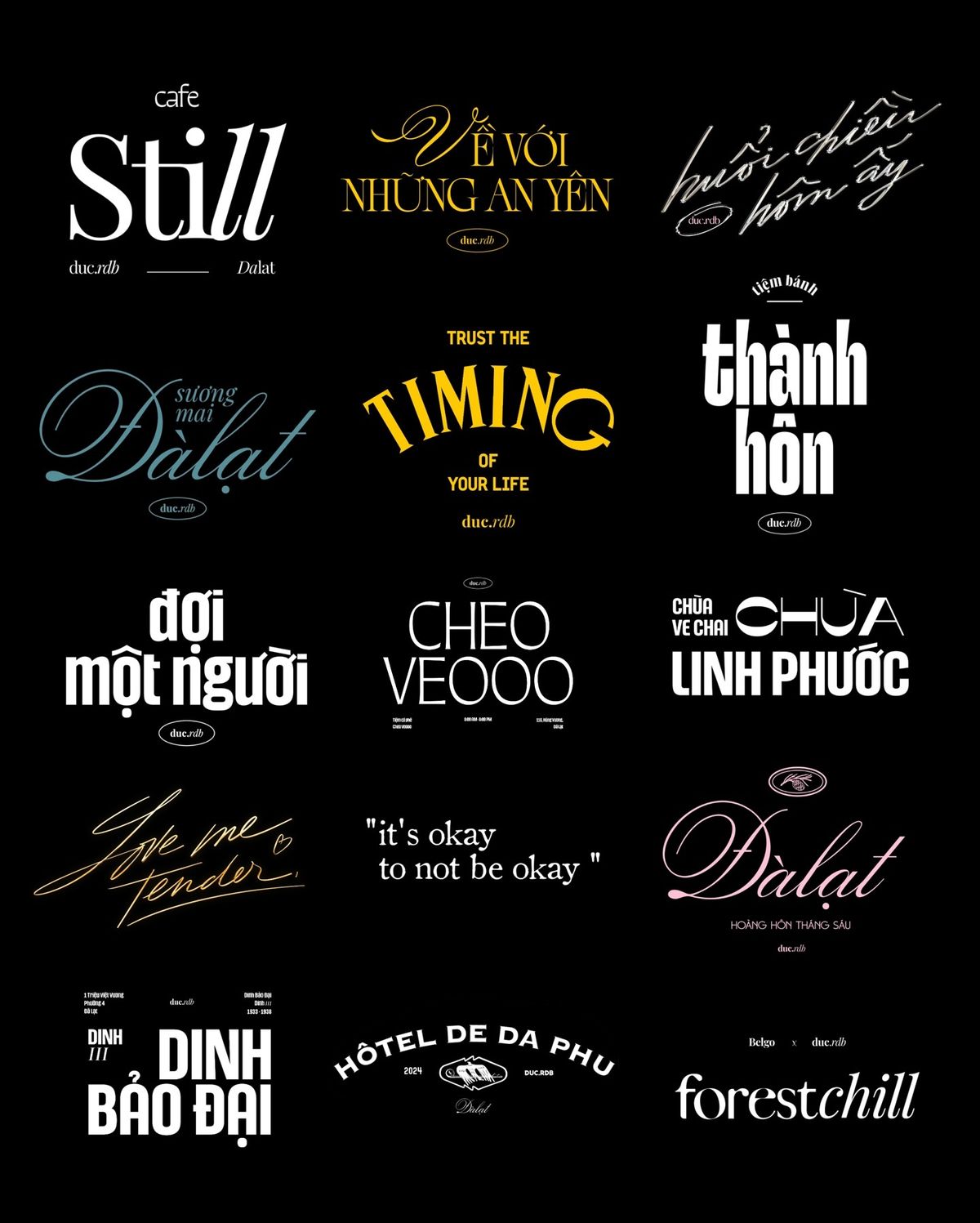 Font chữ cho logo quán cà phê