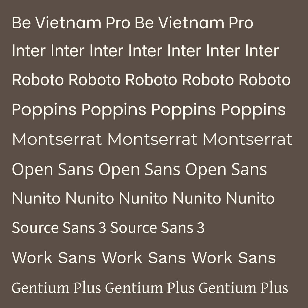 Nhóm font Sans Serif hiện đại