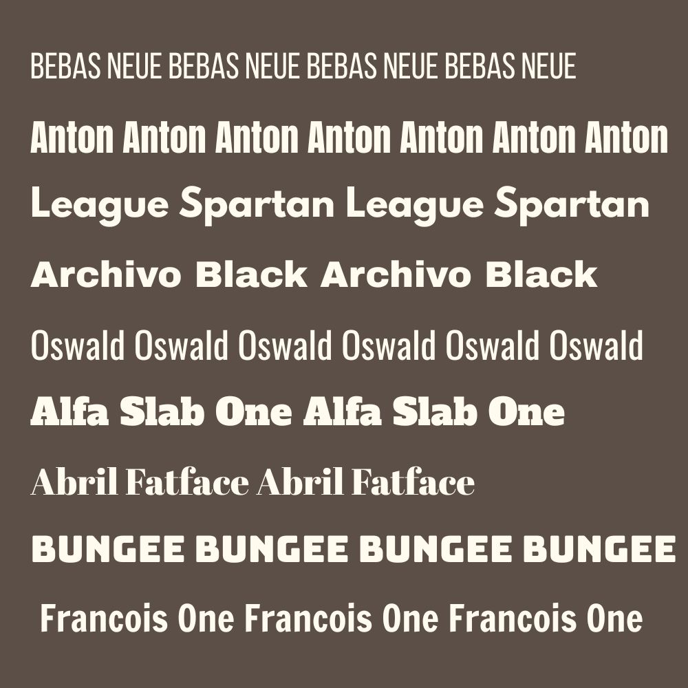 Nhóm font Display cho tiêu đề