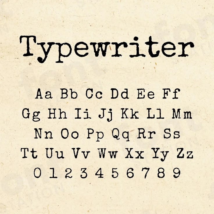 Font chữ Typewriter