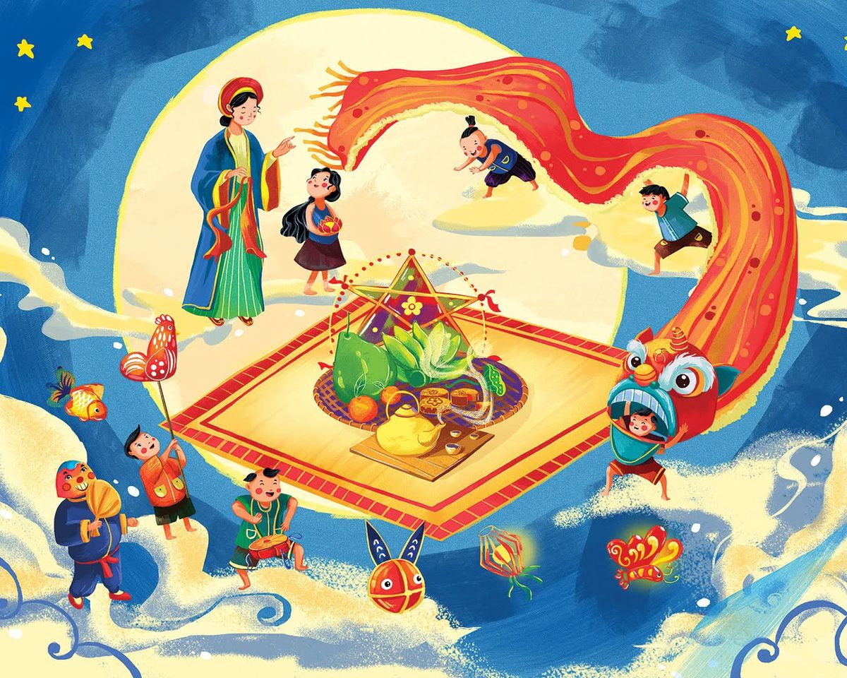 Phá cỗ đêm hội Trung Thu