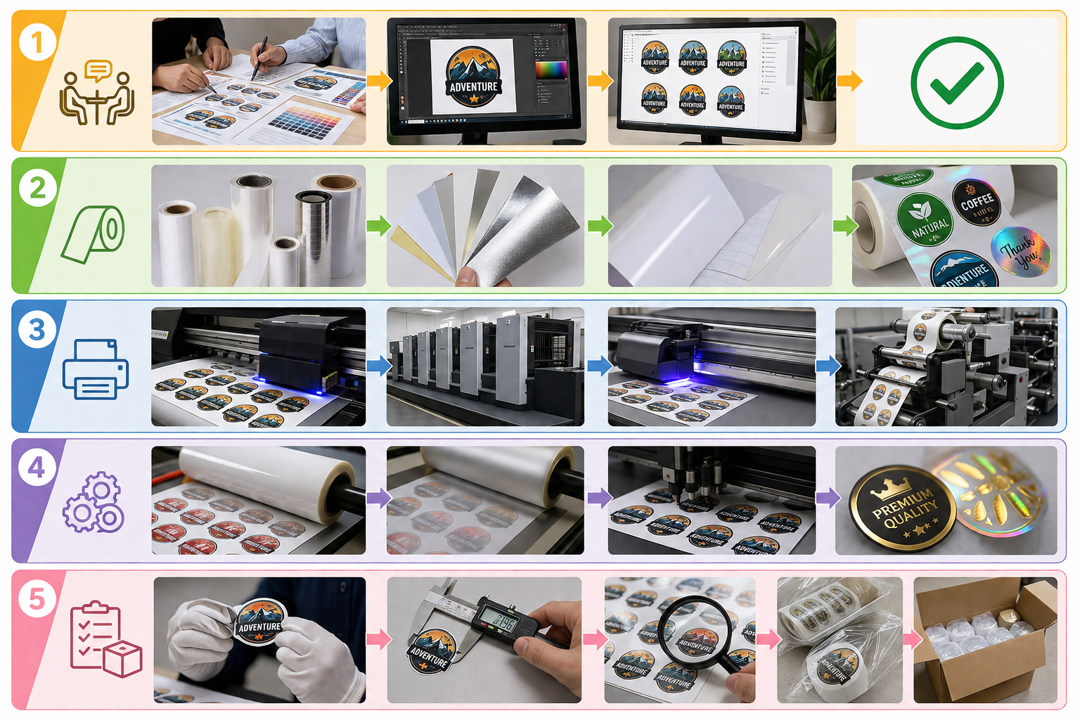 5 bước trong quy trình in decal từ thiết kế đến thành phẩm