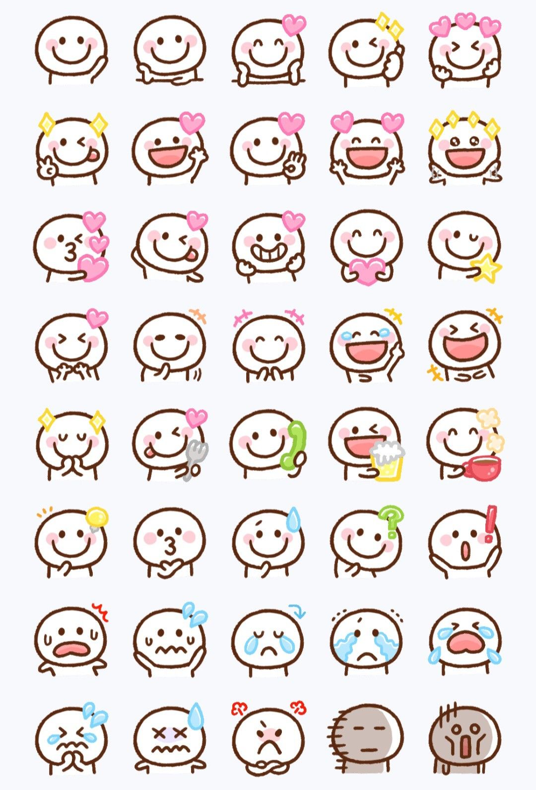 Sticker chibi cảm xúc 1