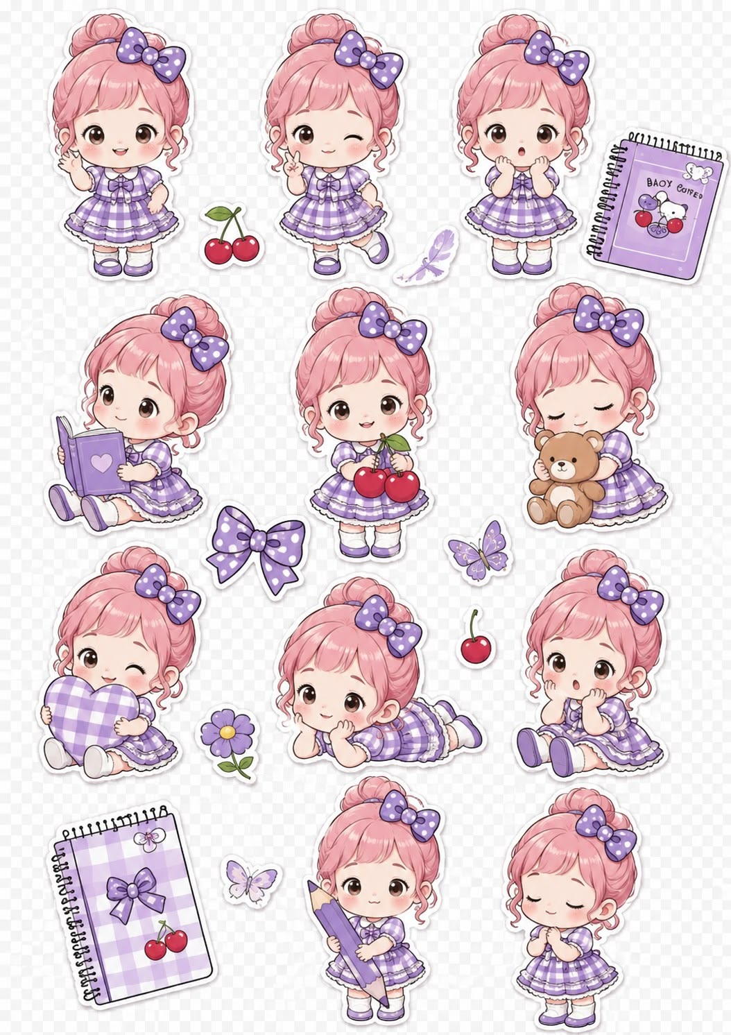Sticker chibi bé gái 5