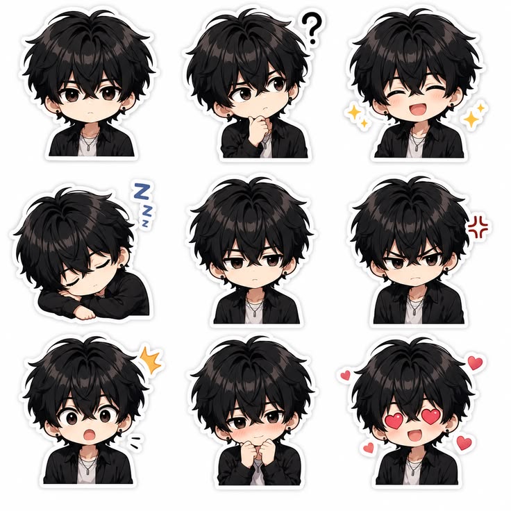 Sticker chibi bé trai 10