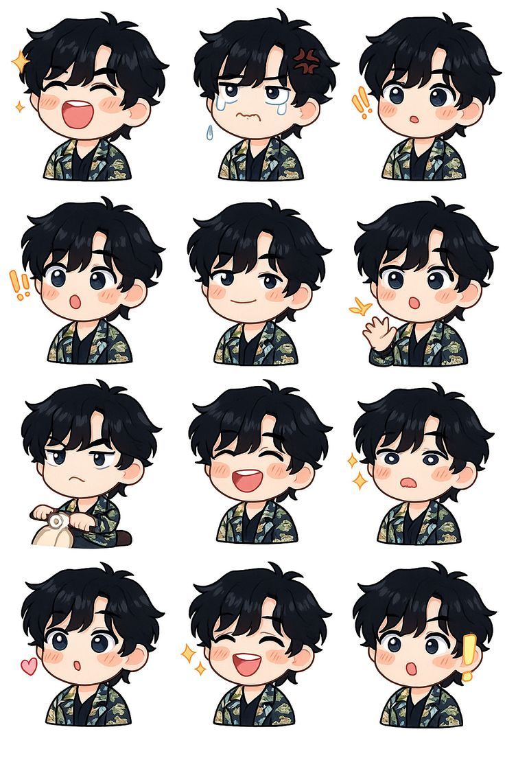 Sticker chibi bé trai 5