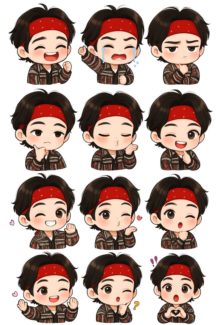 Sticker chibi bé trai 6