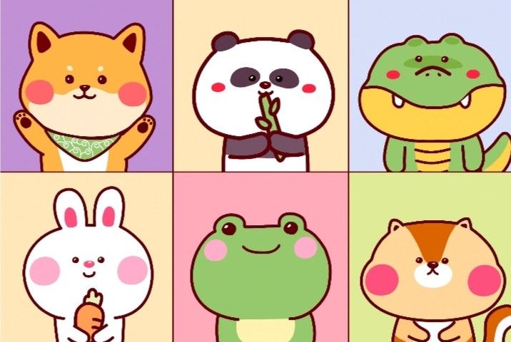 Sticker chibi động vật dễ thương 1