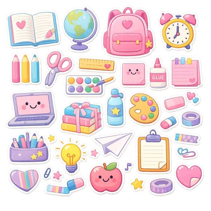Sticker chibi học tập 10