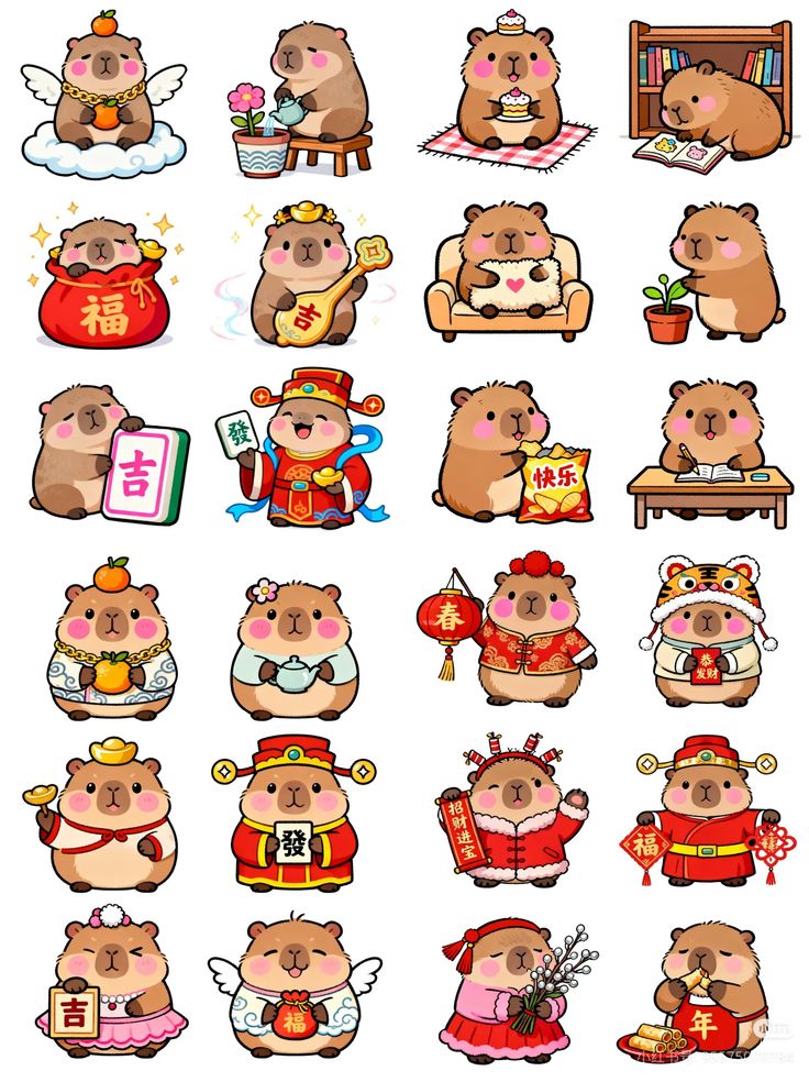 Sticker chibi lễ hội 8