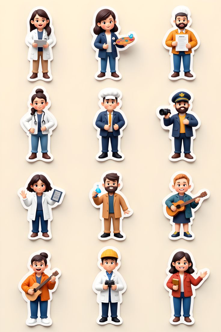 Sticker chibi nghề nghiệp 8