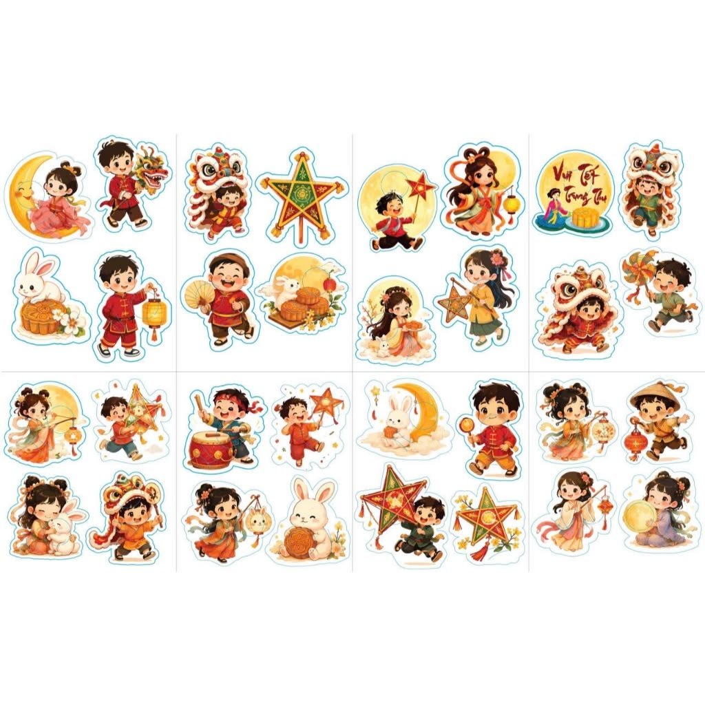 Ý tưởng thiết kế sticker tổng hợp phong cách dễ thương 2