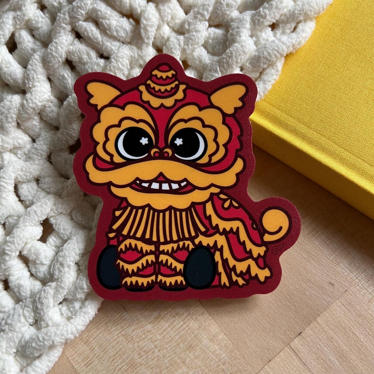 sticker đầu lân phong cách truyền thống 2