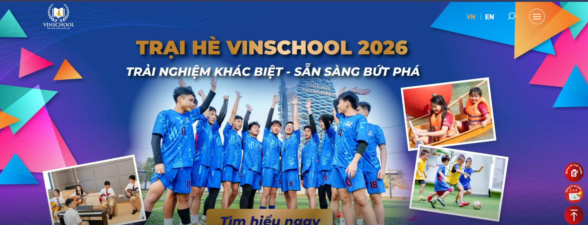 Trang chủ trường Vinschool