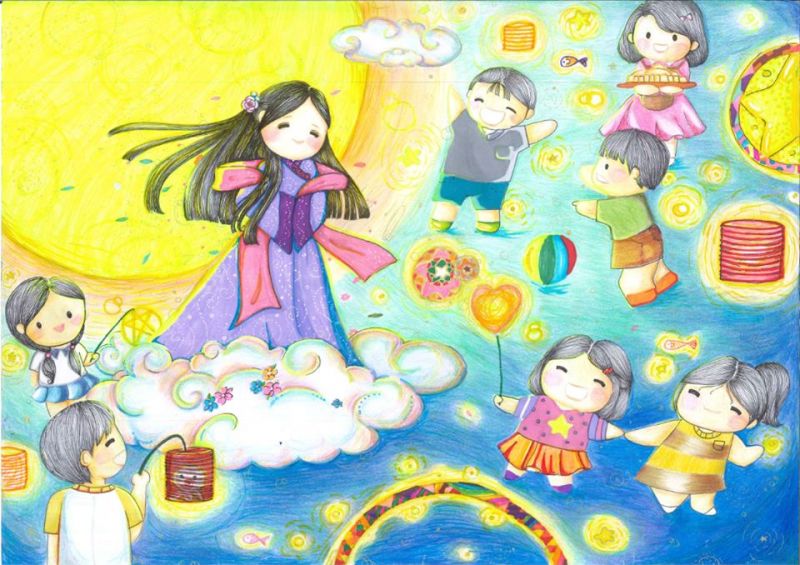 Tranh chị Hằng và chú Cuội 4