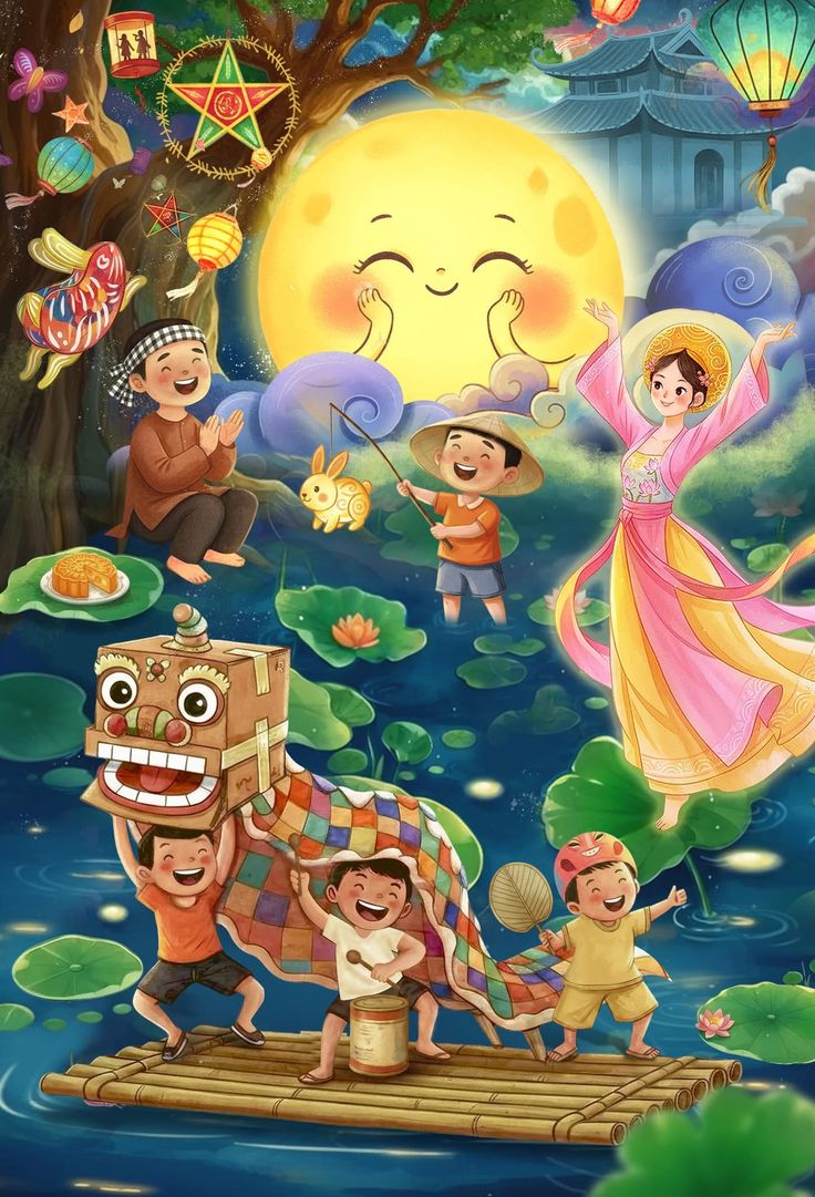 Tranh chị Hằng và chú Cuội 6