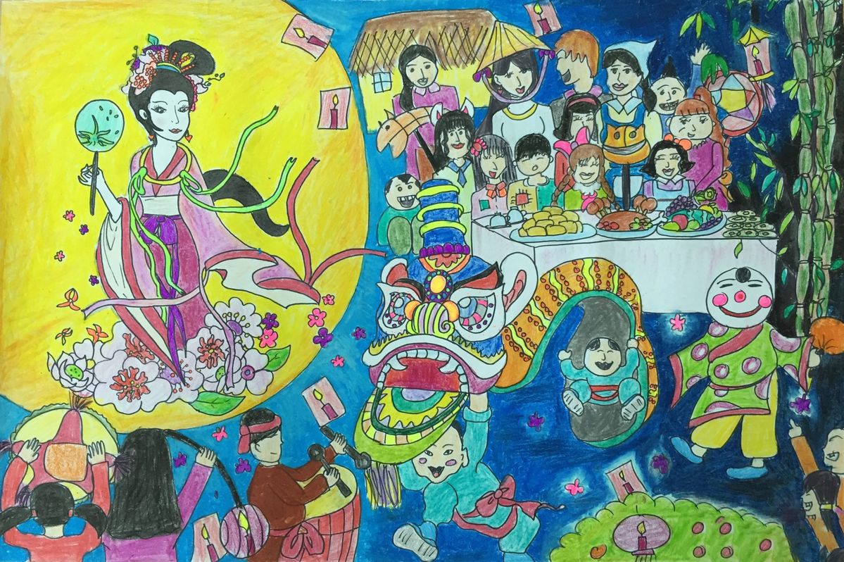Tranh phá cỗ đêm Trung Thu 1