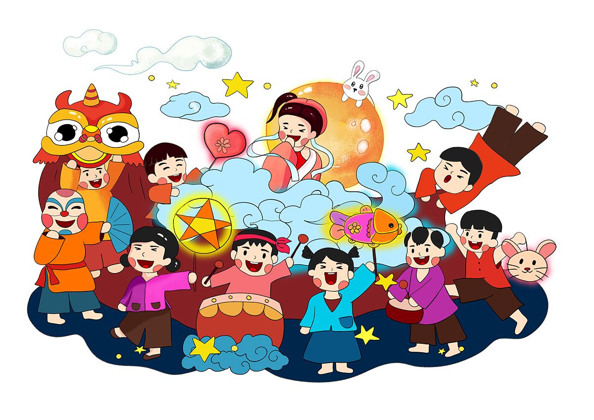 Tranh thiếu nhi vui Tết Trung Thu 5