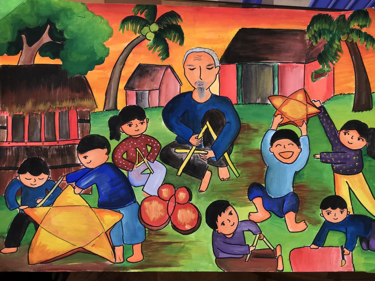 Tranh thiếu nhi vui Tết Trung Thu 9