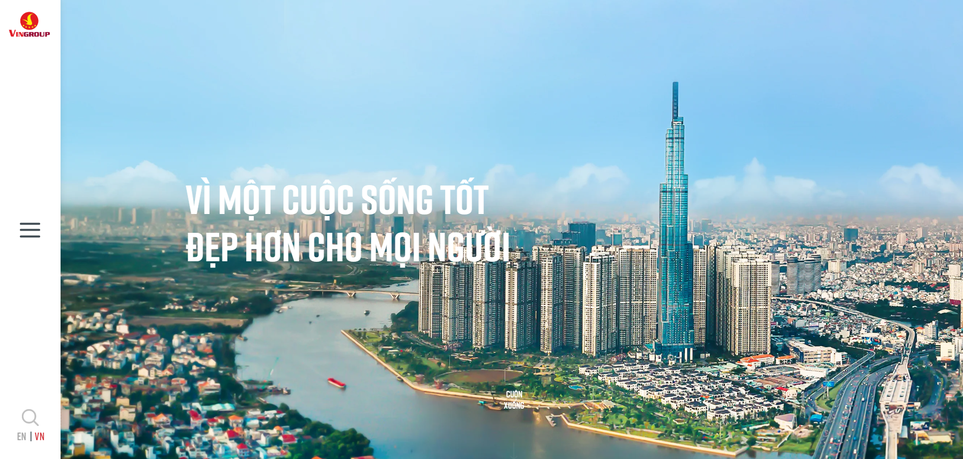 Trang chủ Website của Vingroup