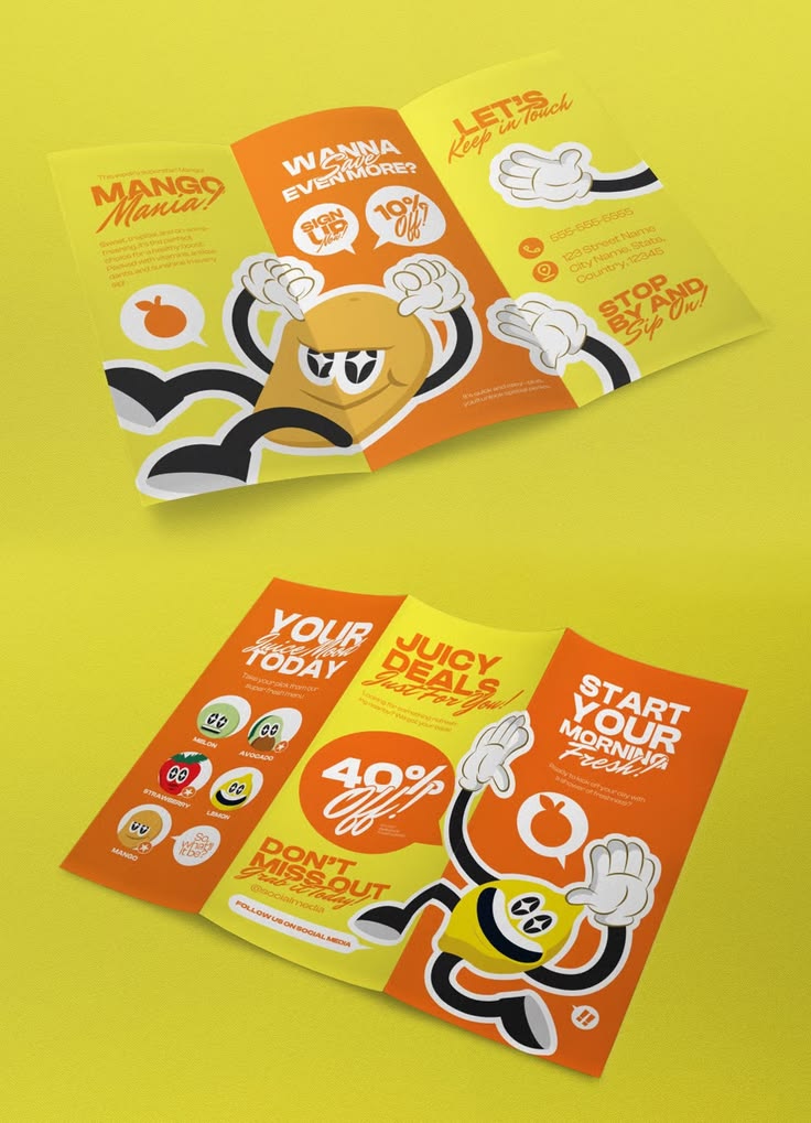 Brochure màu sắc rực rỡ
