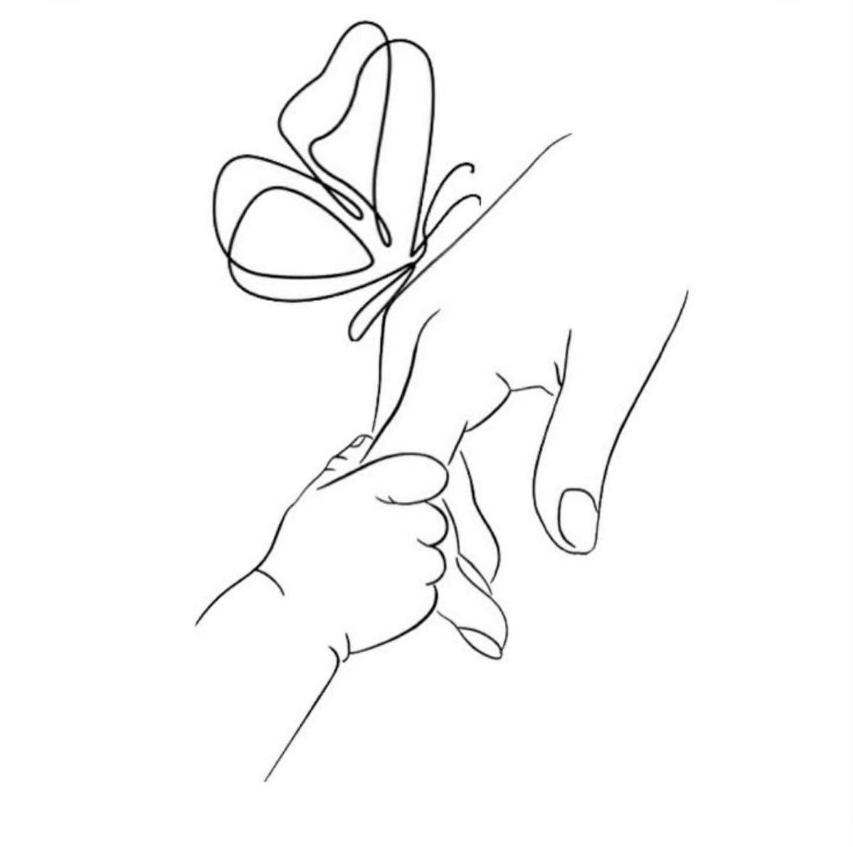 Logo mẹ và bé line art