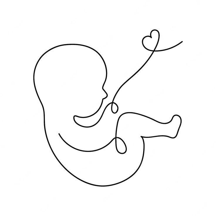 Logo mẹ và bé line art