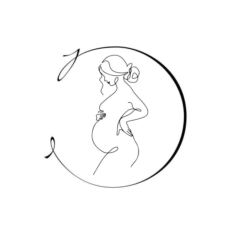 Logo mẹ và bé line art