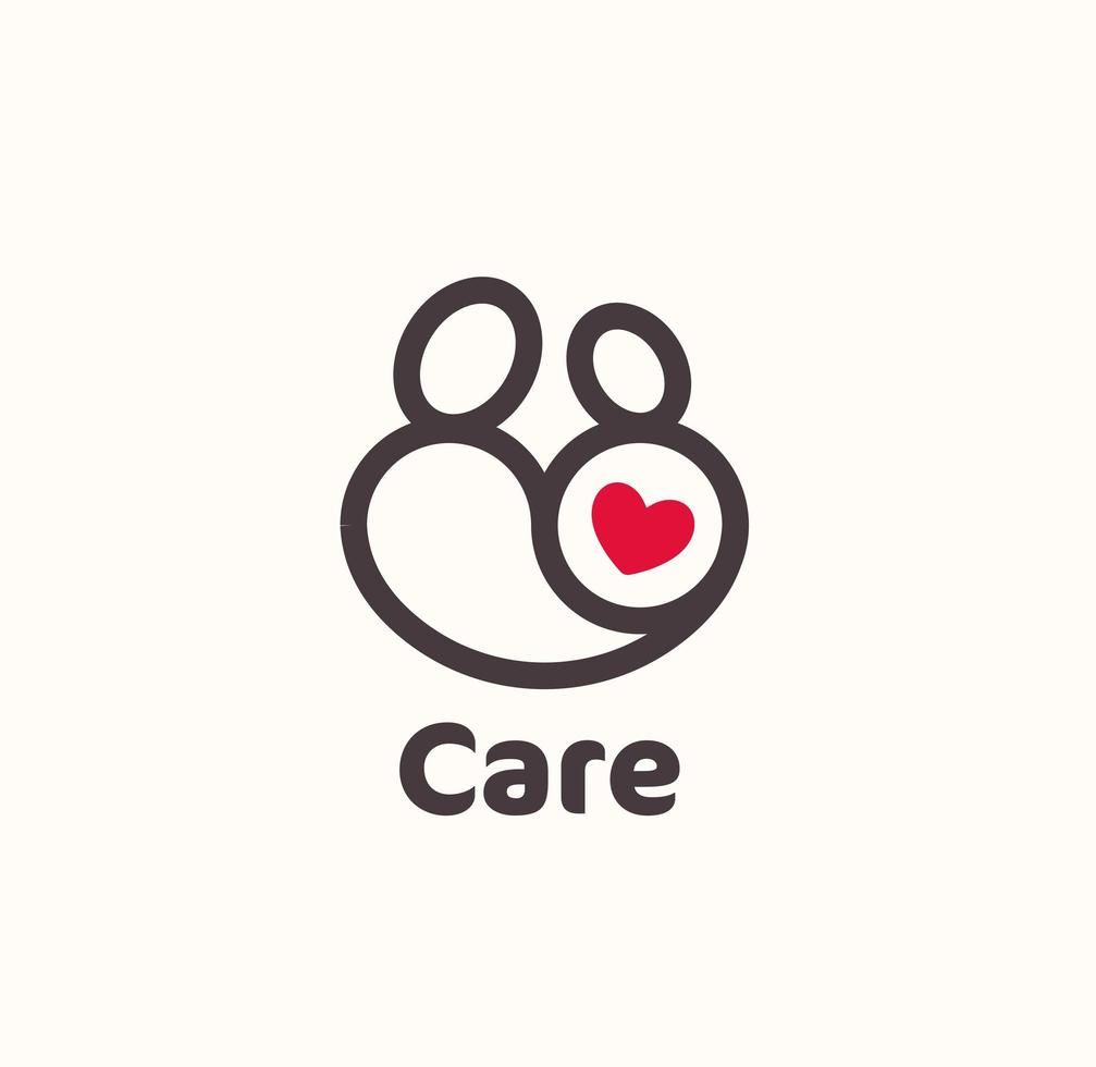 Logo mẹ và bé tối giản, hiện đại
