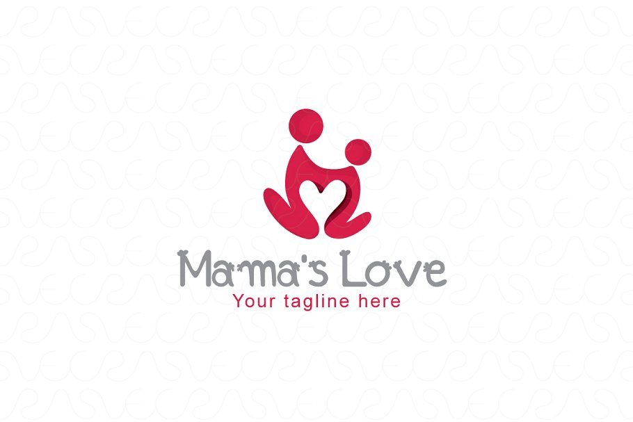 Logo mẹ và bé tối giản, hiện đại