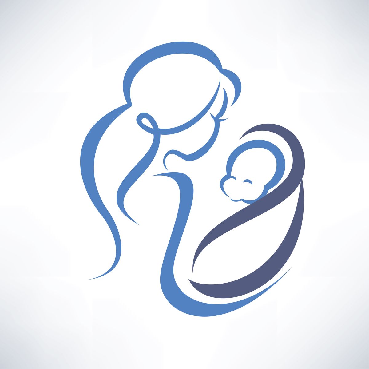 Logo mẹ và bé tối giản, hiện đại