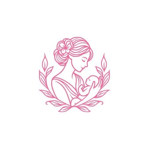 Logo mẹ ôm bé