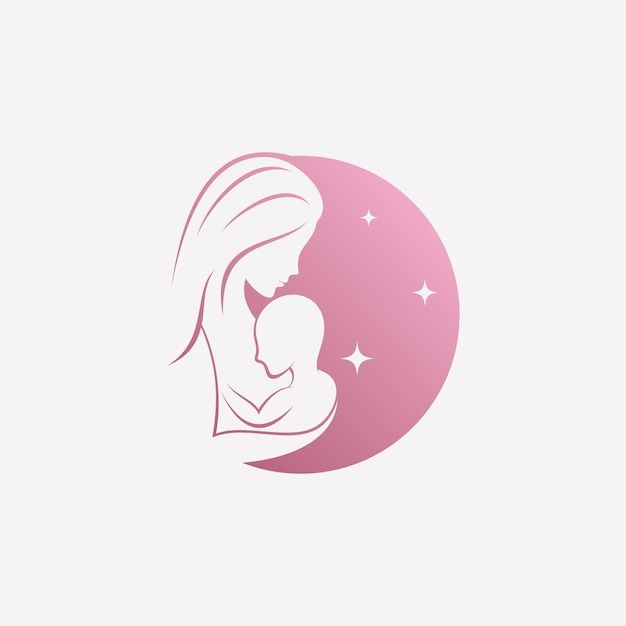 Logo mẹ ôm bé