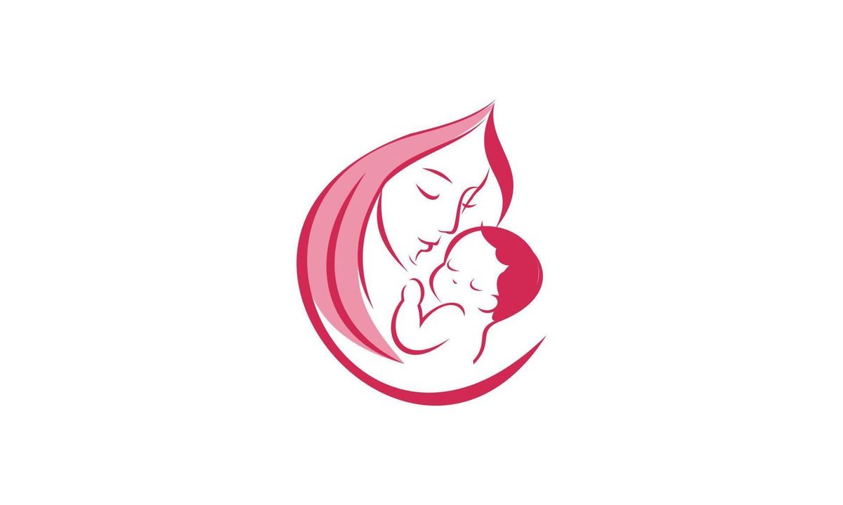 Logo mẹ ôm bé