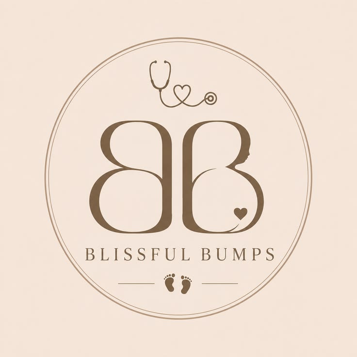 Logo mẹ và bé màu be, kem
