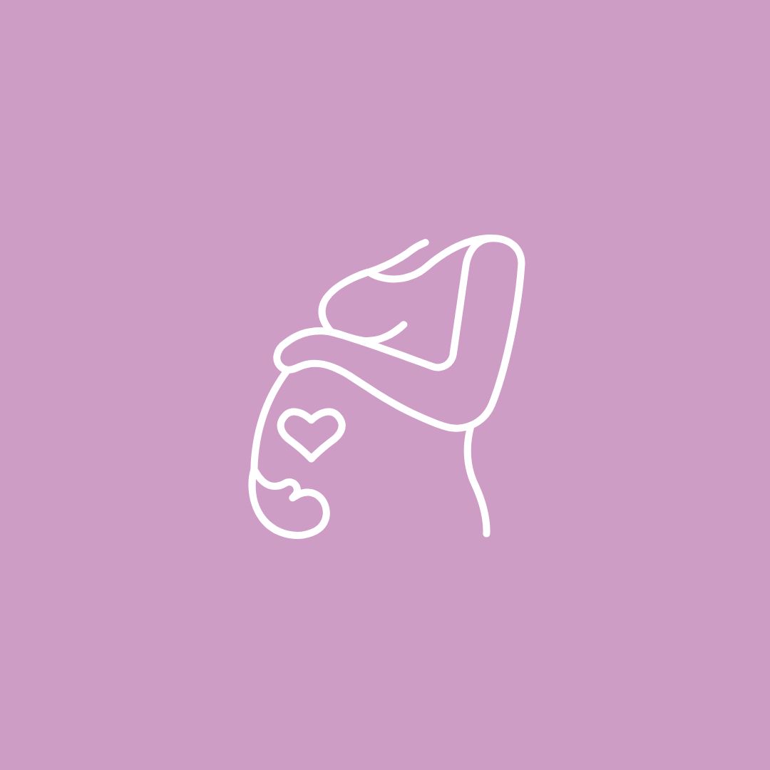 Logo mẹ và bé màu tím lavender