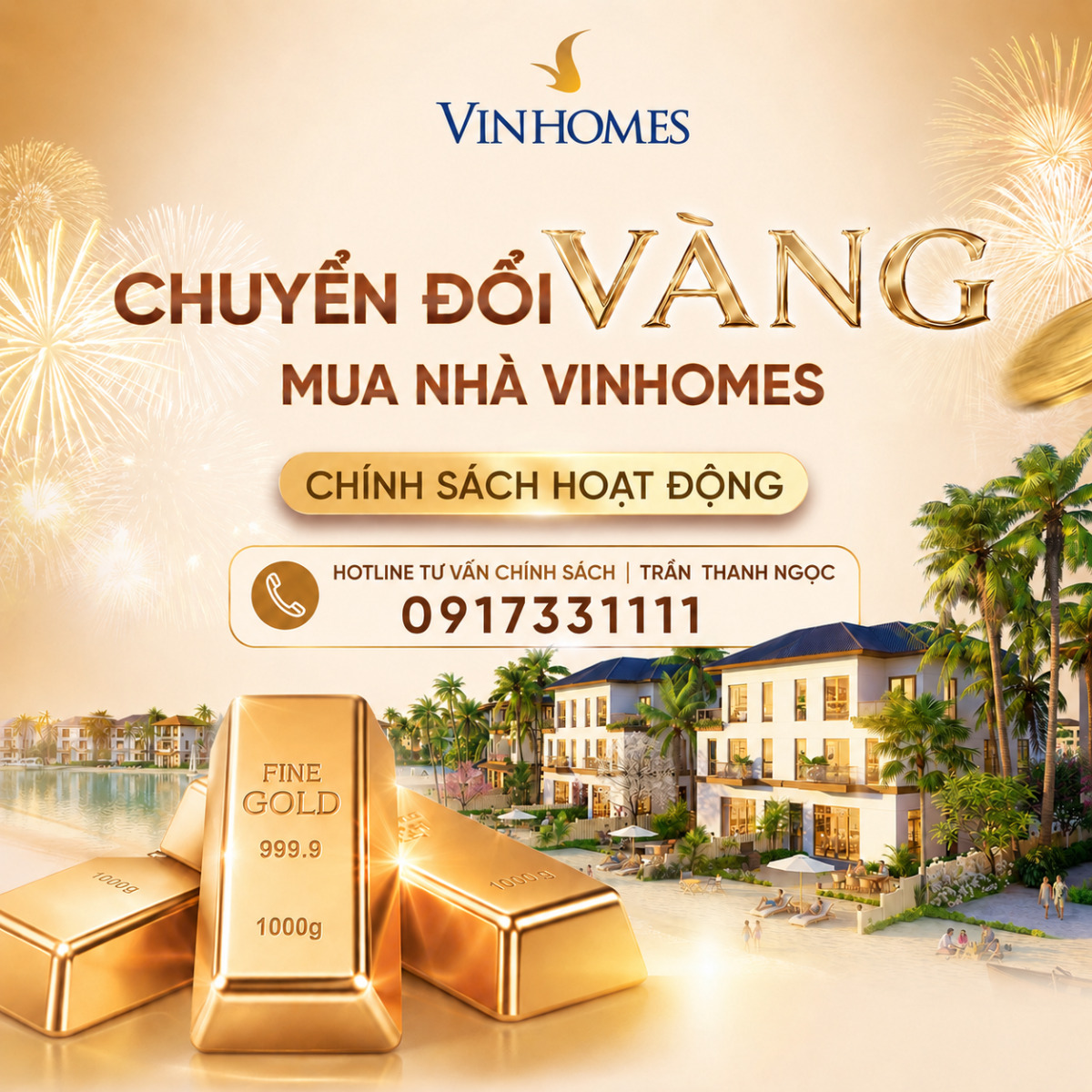 Logo Vinhomes trong quảng cáo