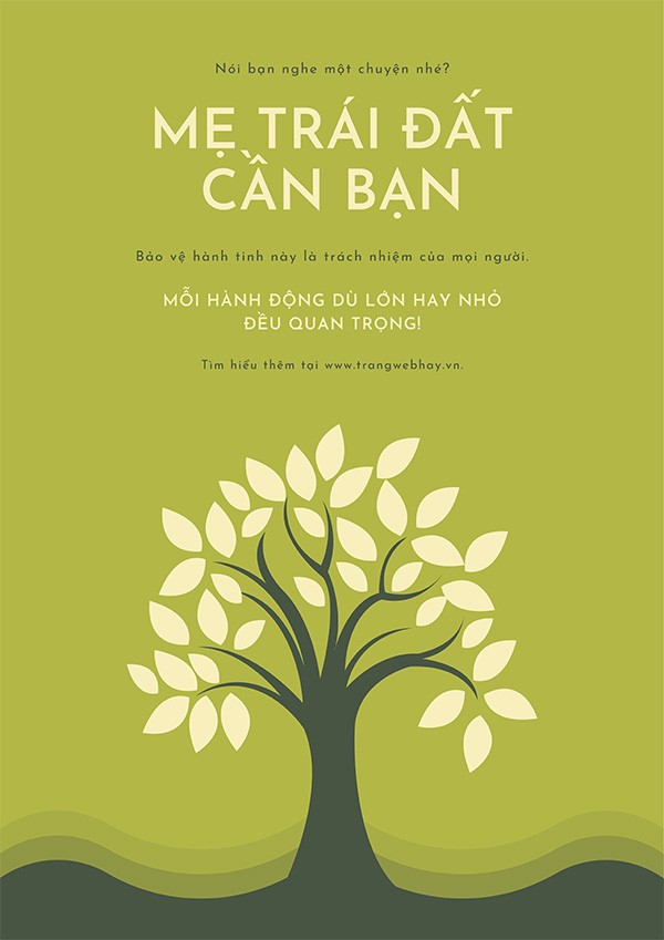 Poster bảo vệ môi trường đơn giản, dễ vẽ