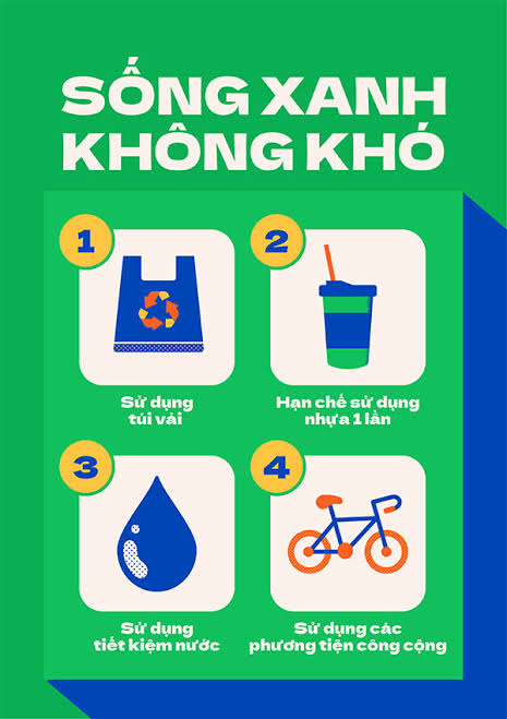 Poster về chủ đề giảm rác thải nhựa