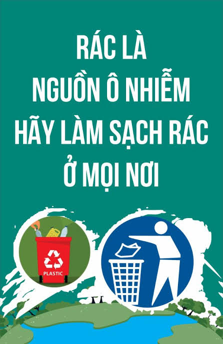 Poster về chủ đề giảm rác thải nhựa