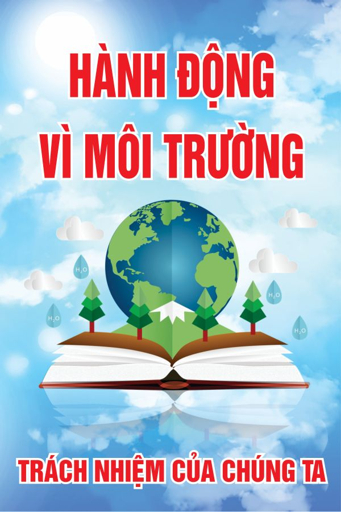 Poster bảo vệ môi trường chủ đề trái đất xanh