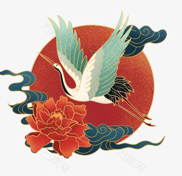 Ý tưởng thiết kế sticker mây và trăng phong cách Á Đông 3
