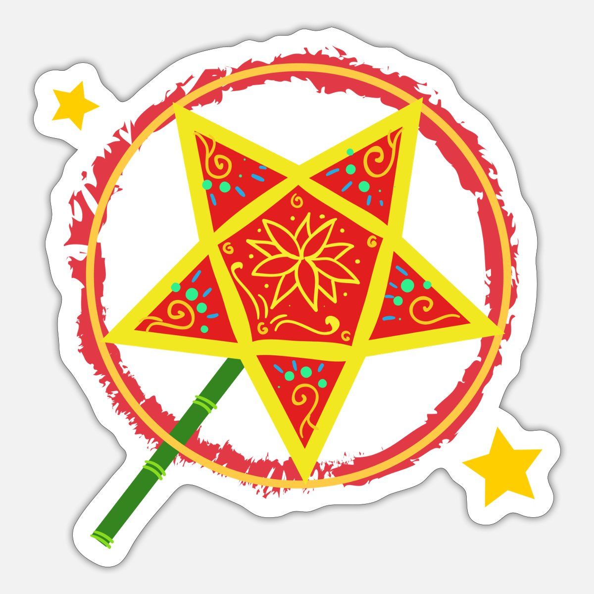 Ý tưởng thiết kế sticker lồng đèn phong cách truyền thống 