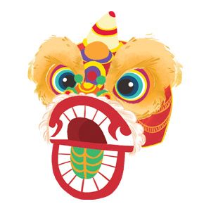 Ý tưởng thiết kế sticker đầu lân phong cách truyền thống 2